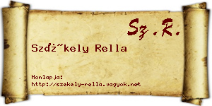 Székely Rella névjegykártya